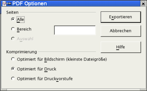 PDF-Qualit&auml;tsauswahl